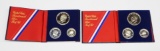 TWO (2) 1976 THREE-PIECE SILVER PROOF SETS