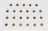 23 INDIAN & WHEAT CENTS in 2x2's - 1904 to 1919-S
