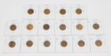 16 WHEAT CENTS in 2x2's - 1930 to 1939-S