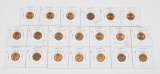 20 WHEAT CENTS in 2x2's - 1950-D to 1958-D - MOST ARE UNCIRCULATED