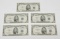 FIVE (5) CONSECUTIVE UNCIRCULATED PRIEST/ANDERSON 1953A $5 SILVER CERTICATES