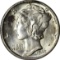 1942 MERCURY DIME - UNCIRCULATED with SPLIT BANDS