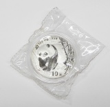 CHINA - 2001 ONE OUNCE .999 FINE SILVER PANDA - IN ORIGINAL SHRINK