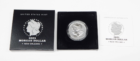 2021 NEW ORLEANS MORGAN DOLLAR in BOX with COA