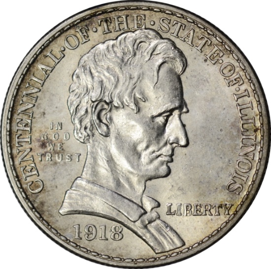 1918 LINCOLN ILLINOIS COMMEMORATIVE HALF DOLLAR - UNCIRCULATED