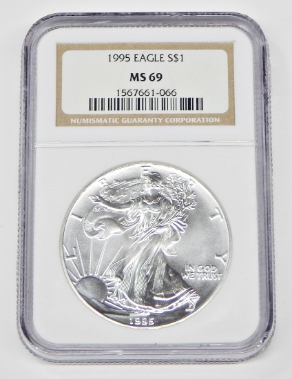 1995 SILVER EAGLE - NGC MS69