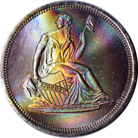 ONE TROY OZ .999 FINE SILVER ROUND - BEAUTIFULLY TONED
