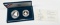 1995 CIVIL WAR BATTLEFIELD 2-COIN PROOF SET in BOX with COA