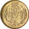 1945 MEXICO TWO PESOS GOLD - .0482 TROY OZ ACTUAL GOLD WEIGHT