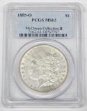 1885-O MORGAN DOLLAR - PCGS MS63 - McCLAREN COLLECTION