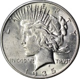 1935-S PEACE DOLLAR - VERY NEARLY UNCIRCULATED
