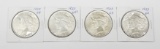 FOUR (4) UNCIRCULATED 1923 PEACE DOLLARS