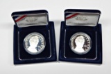 TWO (2) 2009 ABRAHAM LINCOLN PROOF SILVER DOLLARS in BOXES (NO COAs)