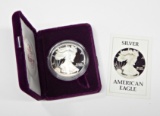 1986 PROOF SILVER EAGLE in BOX with COA