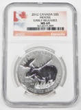 CANADA - 2012 $5 MOOSE MAPLE LEAF - NGC MS69 EARLY RELEASES