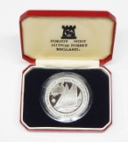 ISLE of MAN - 1987 SILVER AMERICA'S CUP CHALLENGE FREMANTLE CROWN - .841 TROY OZ ASW