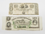 TWO (2) OBSOLETE NOTES - SUSSEX (NJ) BANK and BANK of NEW ENGLAND (CT)