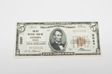 1929 $5 NATIONAL CURRENCY - NATIONAL CITY BANK of GOSHEN, INDIANA - UNCIRCULATED