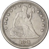 1876-CC SEATED LIBERTY QUARTER