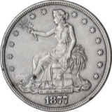 1877 TRADE DOLLAR - XF/AU