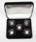 FIVE (5) PROOF CLAD ROOSEVELT DIMES in DISPLAY BOX - 1969-S, 1977-S, 1981-S, 1992-S, 2000-S