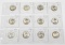 12 UNCIRCULATED WASHINGTON QUARTERS in 2x2s - 1941 to 1950