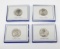 FOUR (4) 1986 ELLIS ISLAND UNCIRCULATED HALF DOLLARS in BOXES with COAs