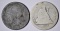 1806 HALF CENT and 1877 SEATED LIBERTY QUARTER