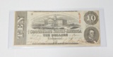APRIL 6, 1863 CONFEDERATE $10 NOTE - CUT CANCELLED