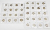 36 SILVER QUARTERS in 2x2s - STANDING LIBERTY & WASHINGTON - 1927 to 1952