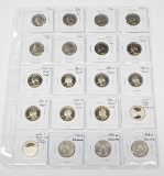 20 UNC & PROOF CLAD WASHINGTON QUARTERS in 2x2s - 1966 to 2012-S