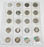 20 UNC & PROOF KENNEDY HALVES - 3 ARE 40% SILVER including 1970-S PROOF