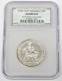 1938 NEW ROCHELLE COMMEMORATIVE HALF - NCS AU DETAILS, IMPROPERLY CLEANED