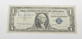 1957A $1 SILVER CERTIFICATE HAND-SIGNED BY MINT DIRECTOR EVA ADAMS