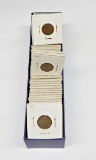 66 CIRCULATED WHEAT CENTS in 2x2's - 1942 to 1958-D