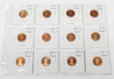 12 PROOF LINCOLN CENTS in 2x2s - 1961 to 2000-S