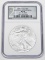 2002 SILVER EAGLE - 20th ANNIVERSARY COLLECTION - NGC MS68 - SET 46 of 2005