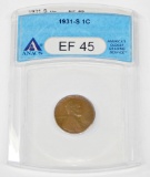 1931-S LINCOLN CENT - ANACS EF45