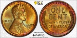 1957-D LINCOLN CENT - PCGS MS65 RED-BROWN