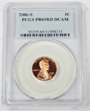 2006-S LINCOLN CENT - PCGS PR69 RED DCAM