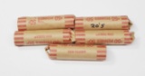 FIVE (5) ROLLS of WHEAT CENTS - 1920's to 1950's - 250 COINS