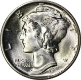 1939-D MERCURY DIME - BLAZING GEM with FULL BANDS