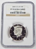 2009-S CLAD KENNEDY HALF - NGC PF70 ULTRA CAMEO (CHIPPED HOLDER)