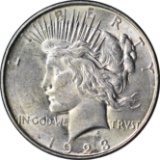 1923-D PEACE DOLLAR - ABOUT UNCIRCULATED