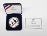 2010 DISABLED VETERANS PROOF SILVER DOLLAR in BOX with COA