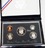 1993 PREMIER SILVER PROOF SET in BOX with COA