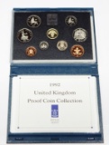 GREAT BRITAIN - 1992 9-COIN PROOF SET with COA