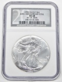 1990 SILVER EAGLE - 20th ANNIVERSARY COLLECTION - NGC MS68 - SET 46 of 2005