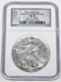 1992 SILVER EAGLE - 20th ANNIVERSARY COLLECTION - NGC MS68 - SET 46 of 2005