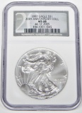 1997 SILVER EAGLE - 20th ANNIVERSARY COLLECTION - NGC MS68 - SET 46 of 2005